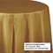 12/Case Bulk Glittering Gold Round Plastic 82 inch Table Covers